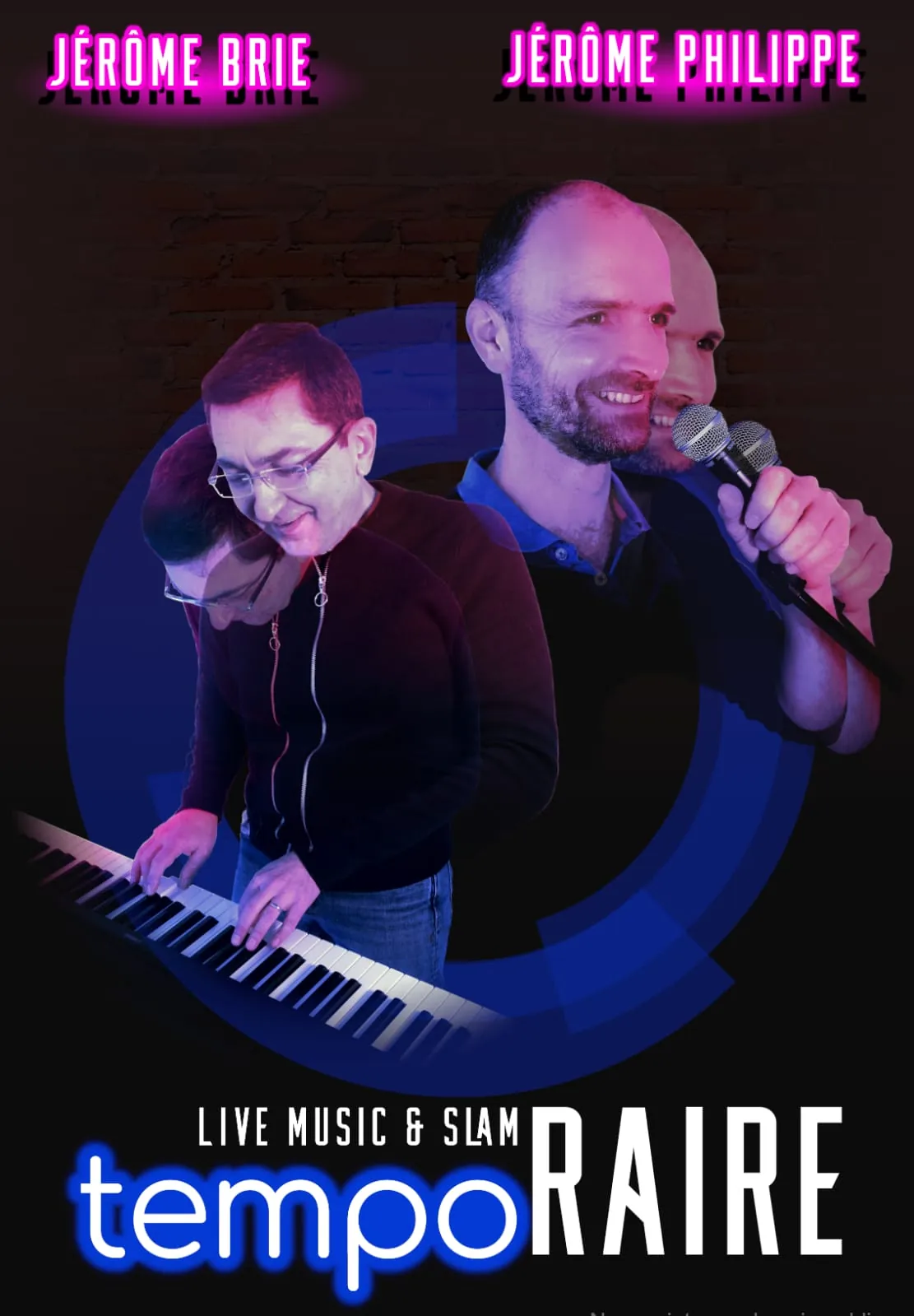 Spectacle de Slam sur le thème du temps composition originale de Jérome Brie, texte original de Jérôme Philippe